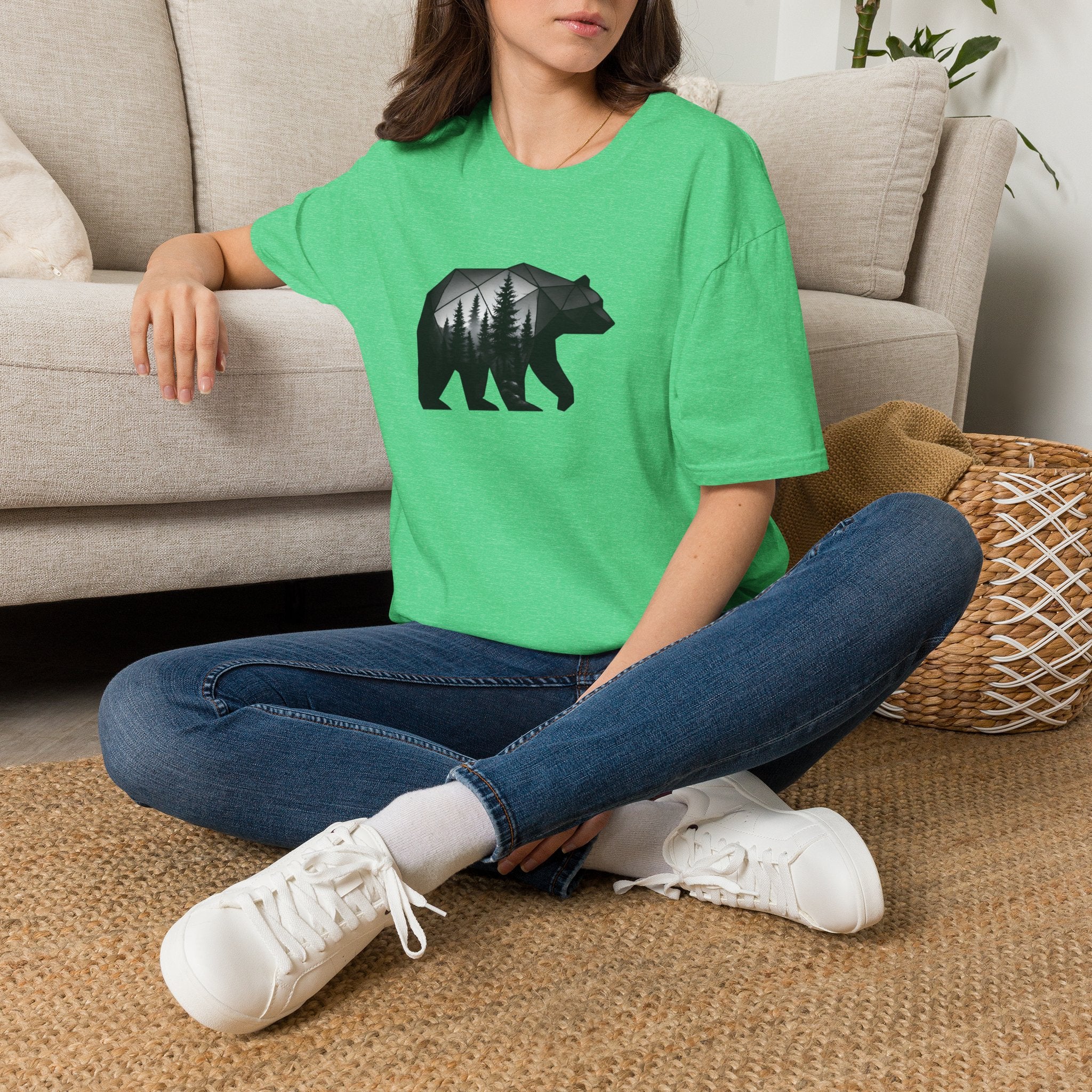 Geometric bear forest T-Shirt