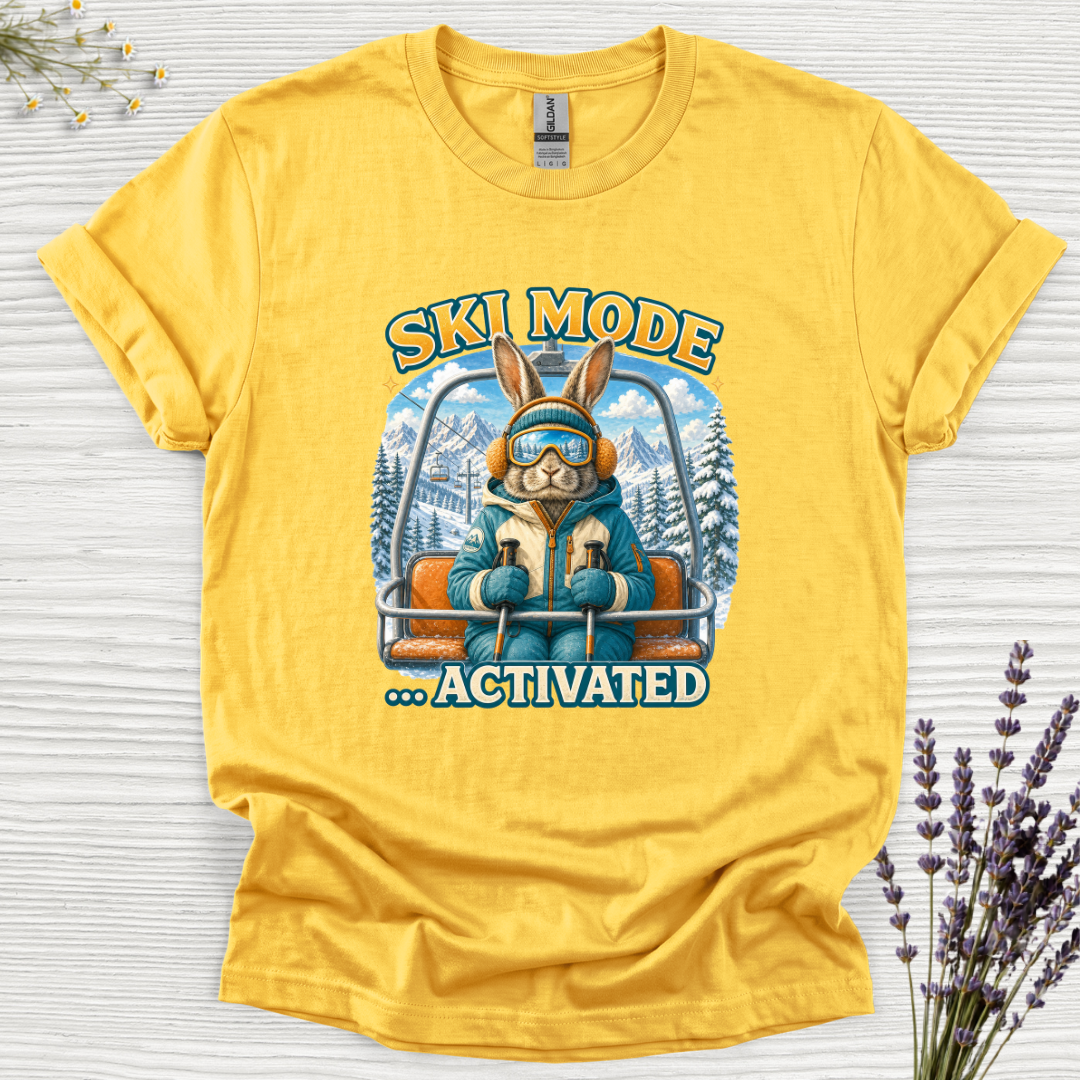 Ski Mode Activated Rabbit T-Shirt