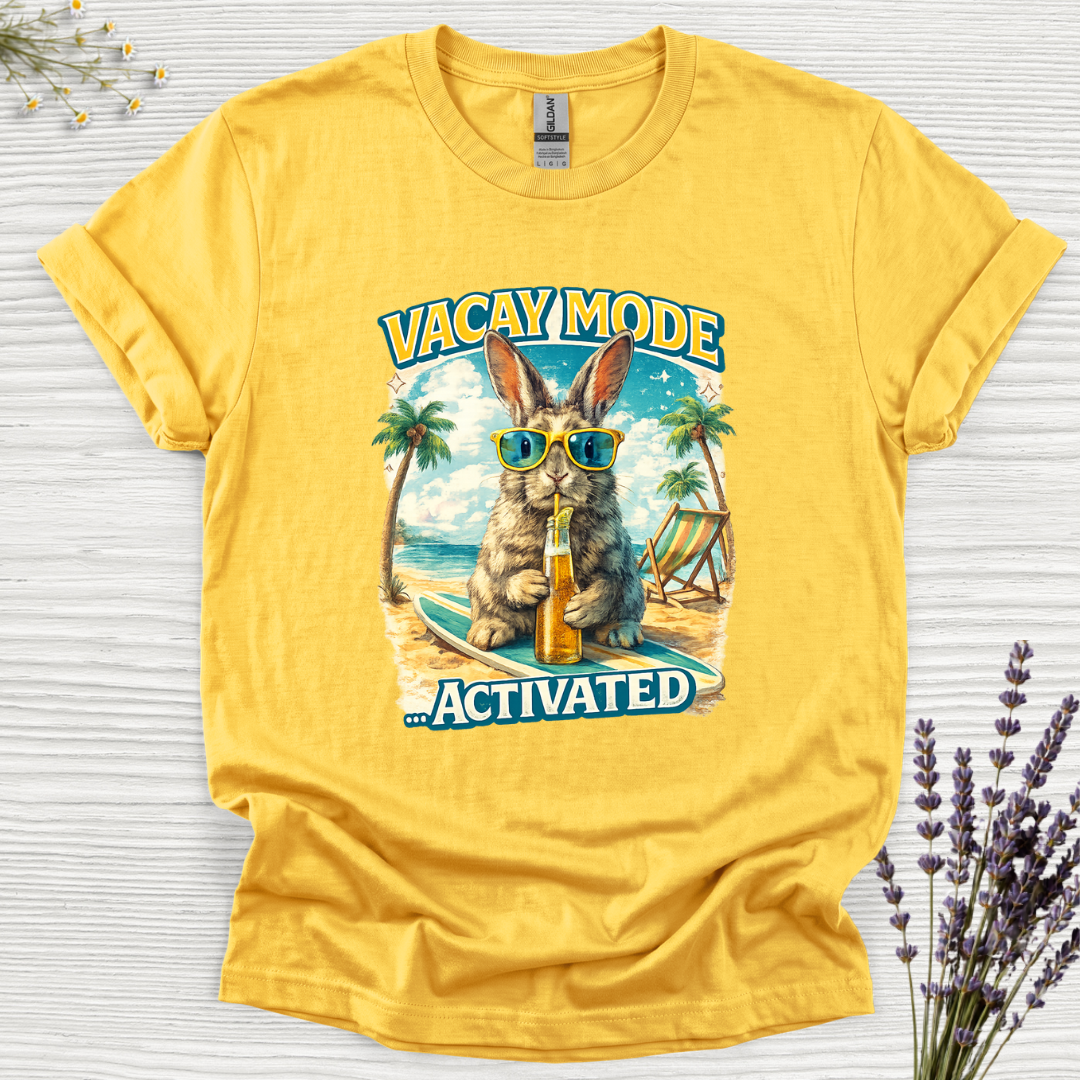 Vacay Mode Activated Beer Rabbit T-Shirt