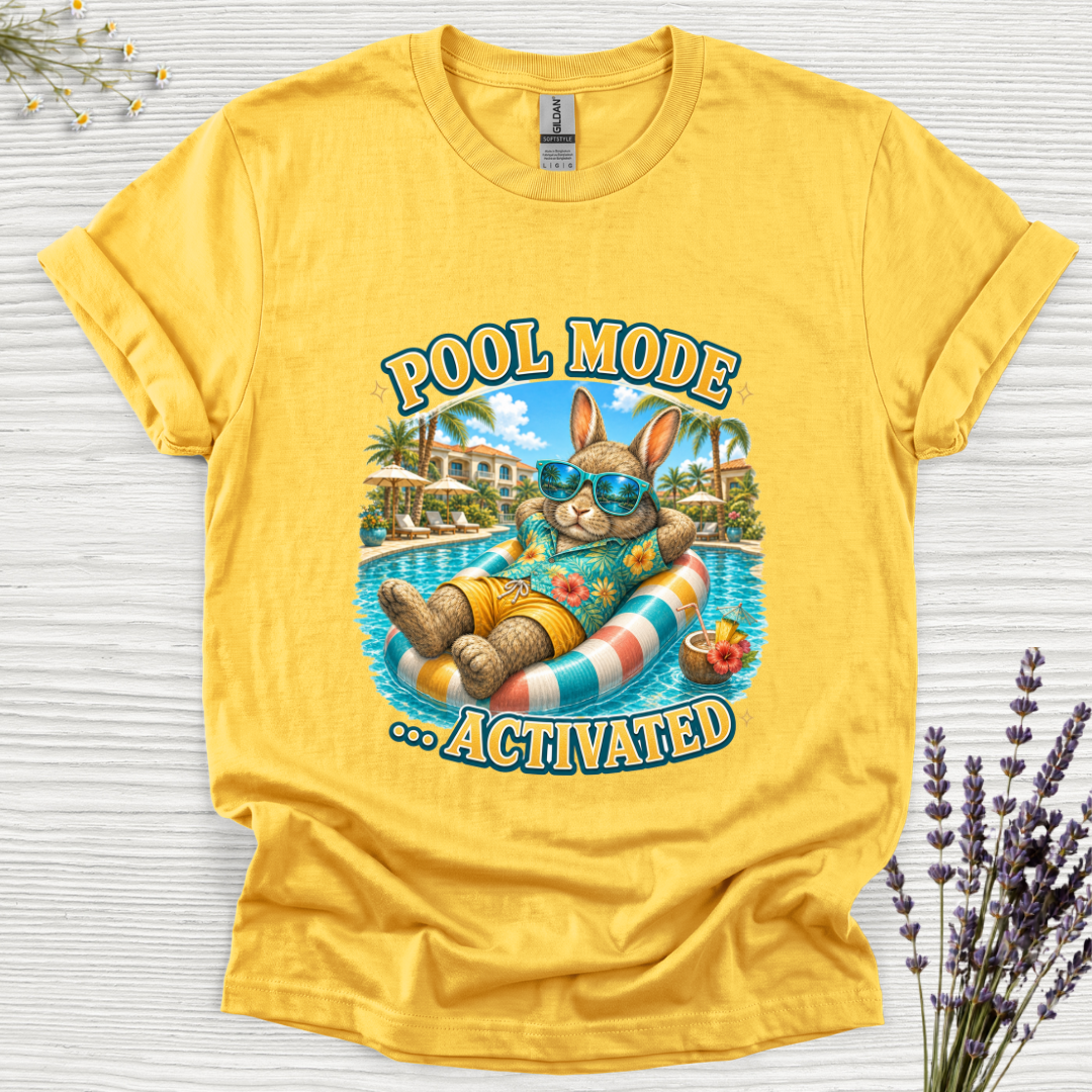 Pool Mode Activated  Rabbit T-Shirt