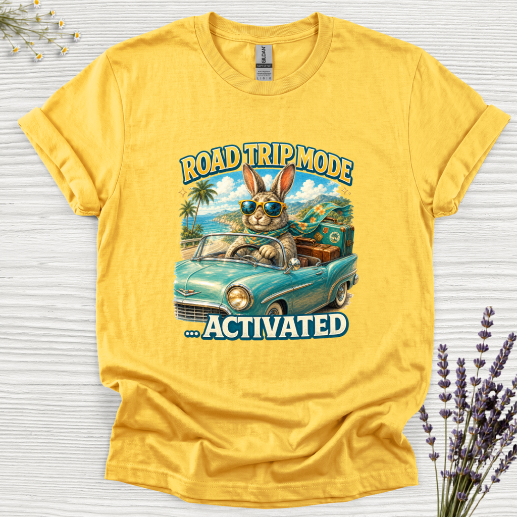 Road Trip Mode Activated Rabbit T-Shirt