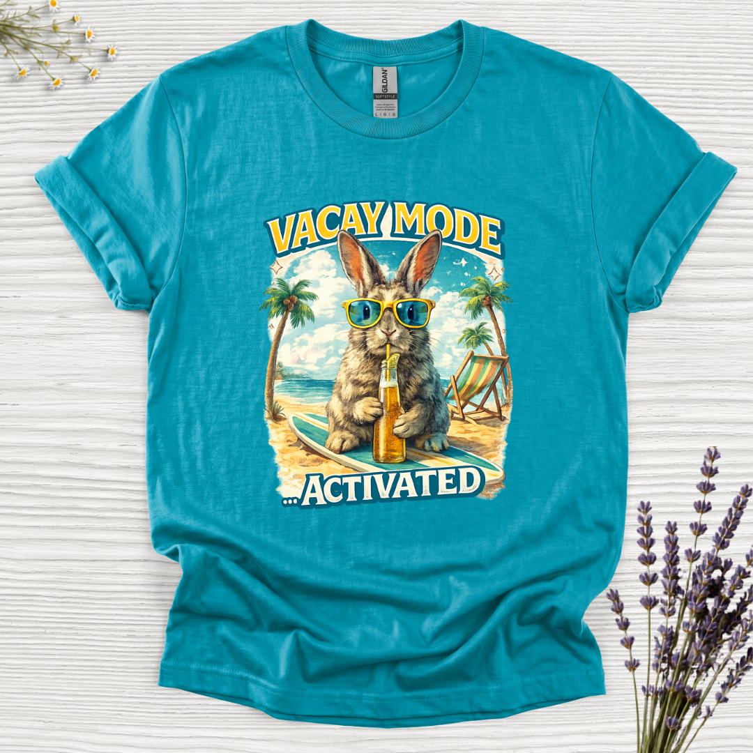 Vacay Mode Activated Beer Rabbit T-Shirt