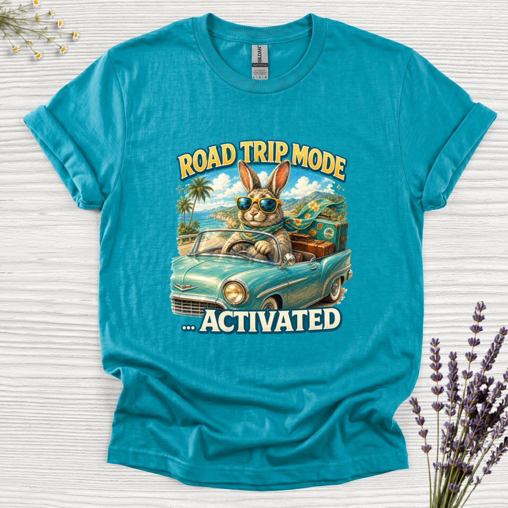 Road Trip Mode Activated Rabbit T-Shirt