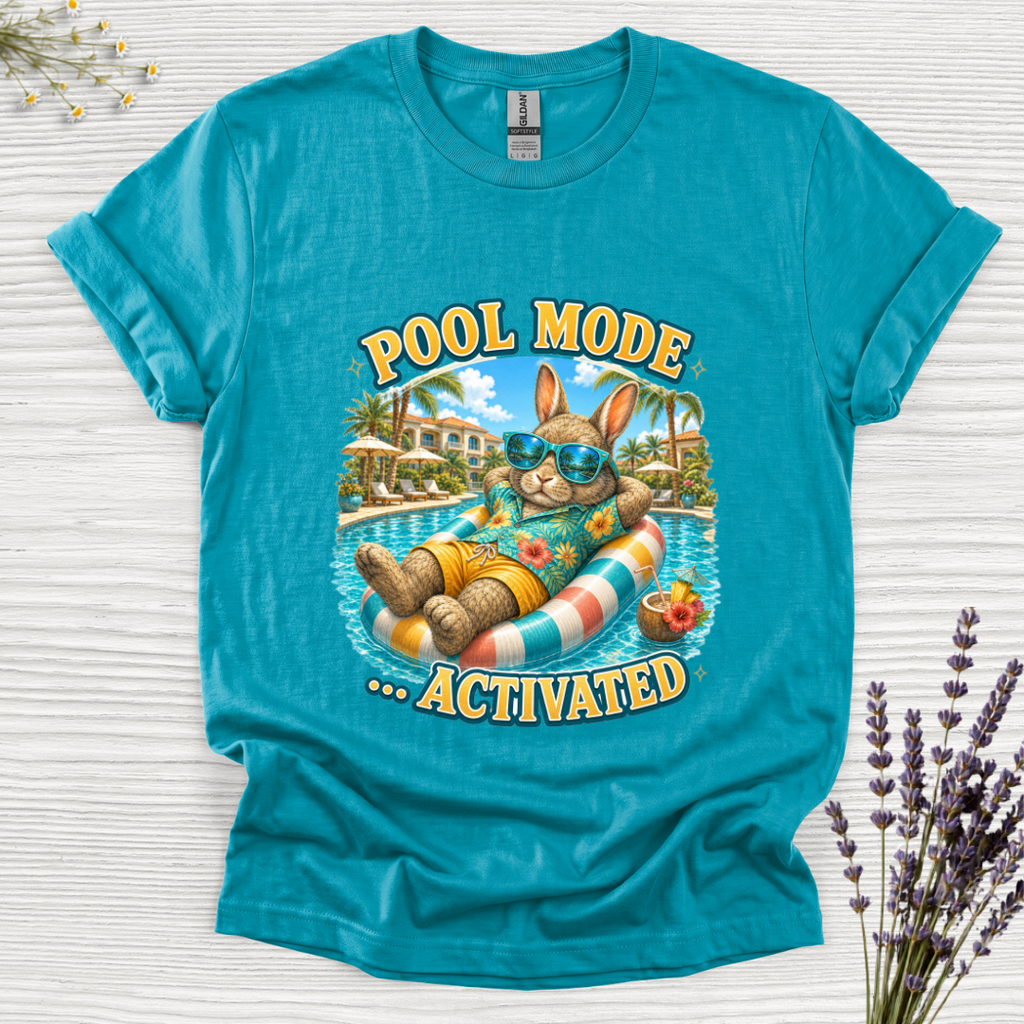 Pool Mode Activated  Rabbit T-Shirt