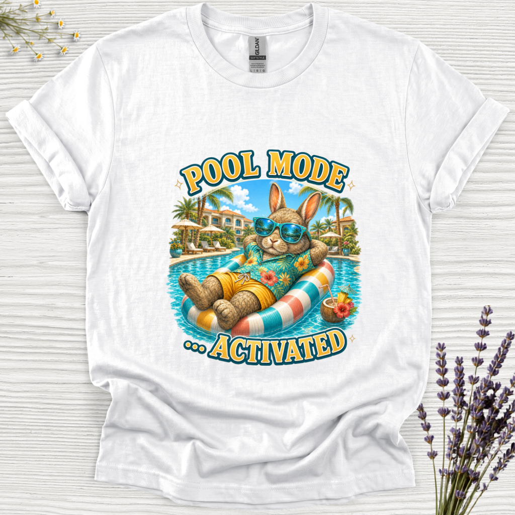 Pool Mode Activated  Rabbit T-Shirt