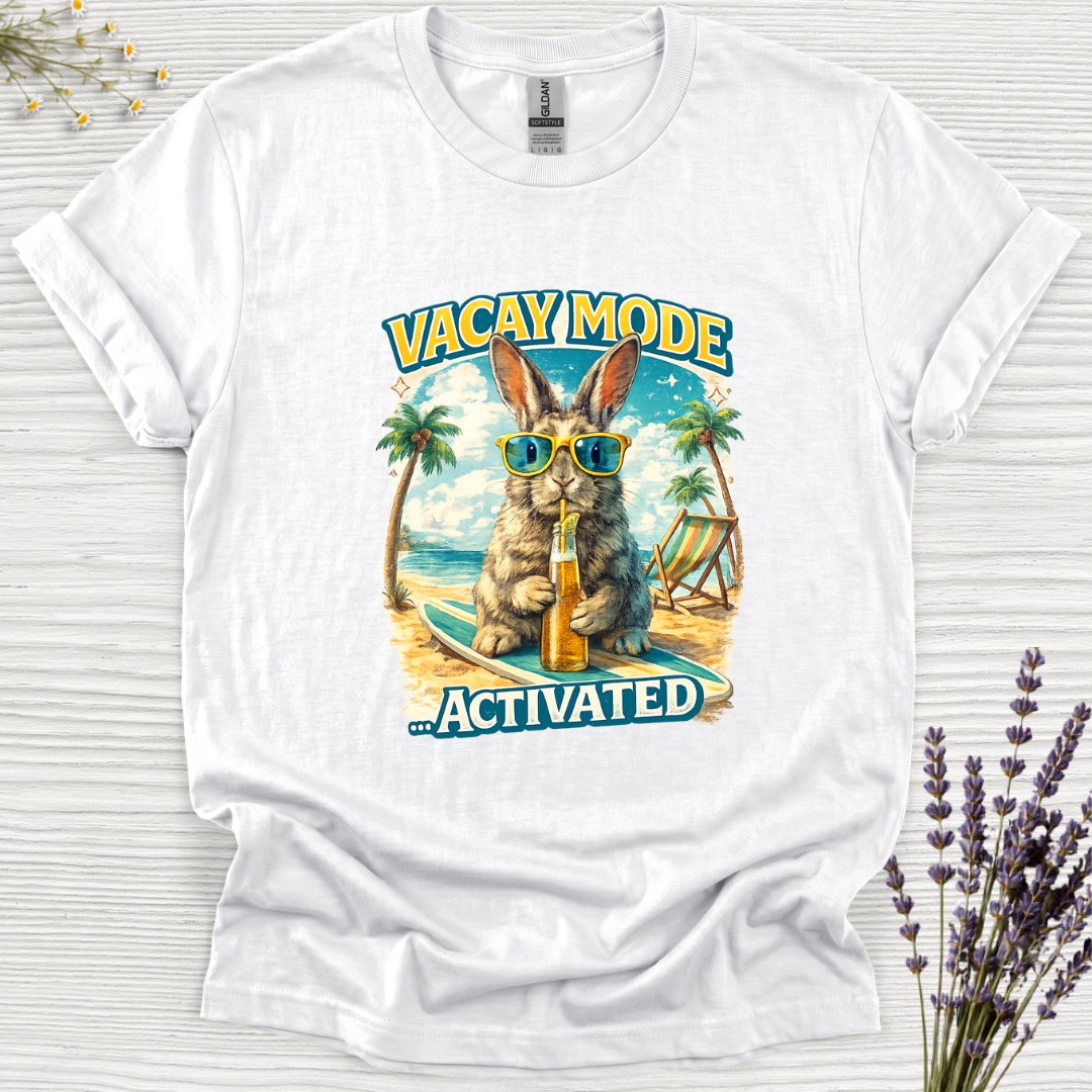 Vacay Mode Activated Beer Rabbit T-Shirt