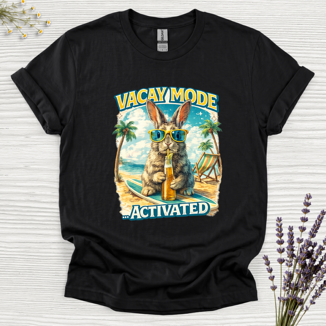 Vacay Mode Activated Beer Rabbit T-Shirt