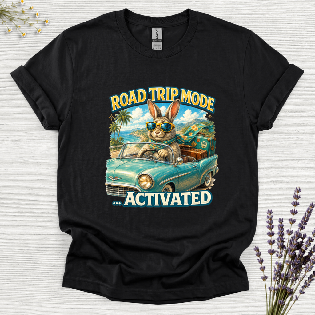 Road Trip Mode Activated Rabbit T-Shirt