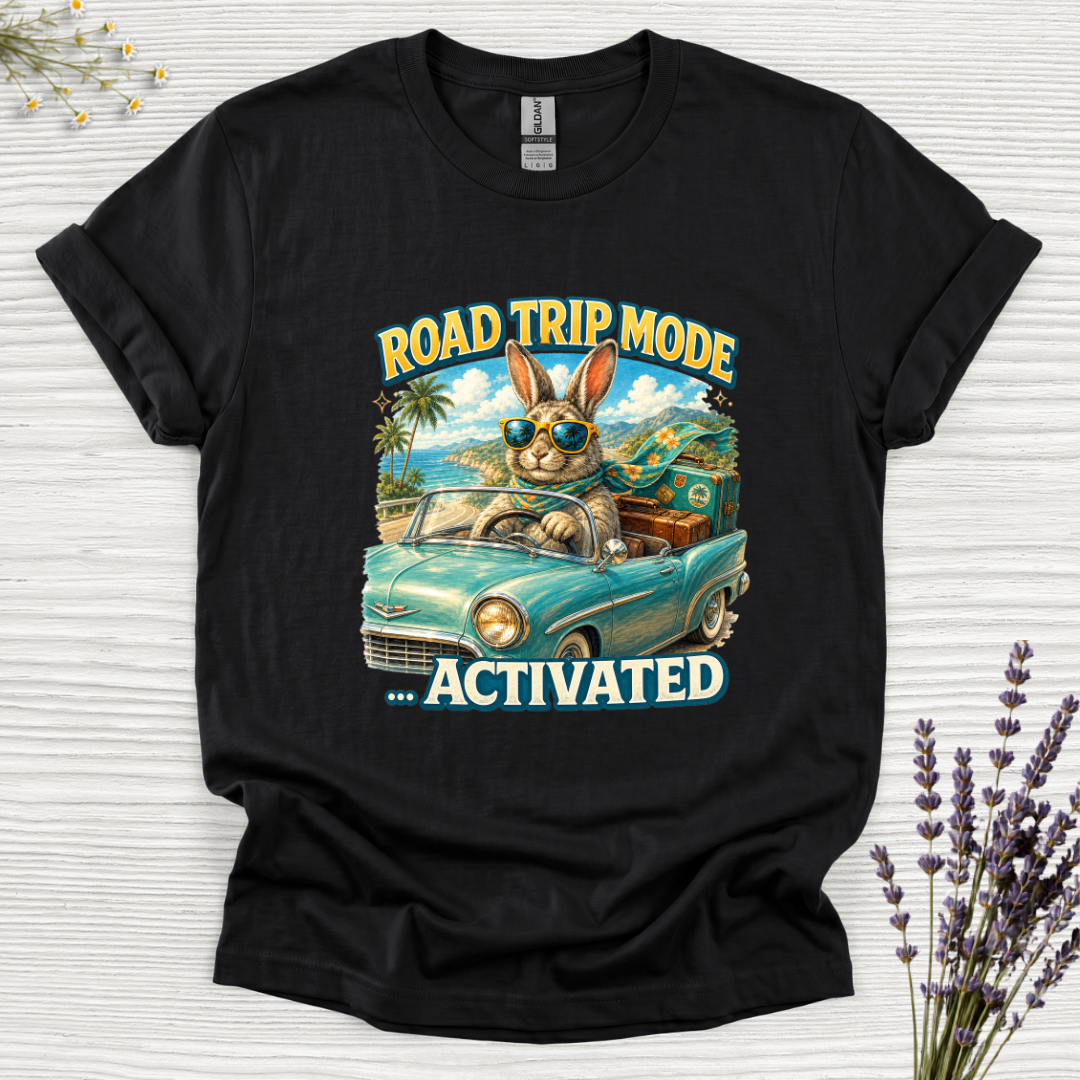 Road Trip Mode Activated Rabbit T-Shirt