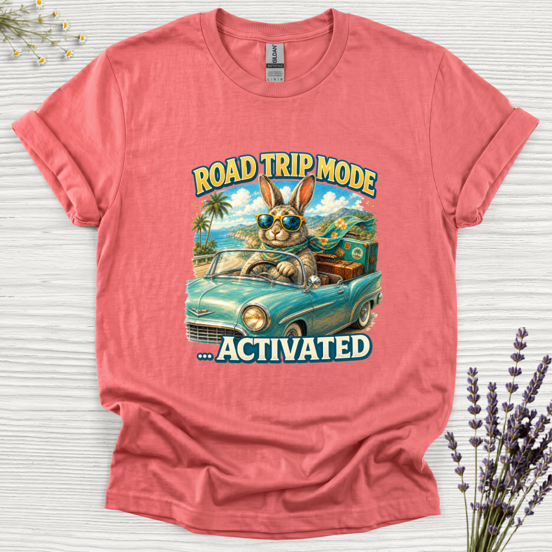 Road Trip Mode Activated Rabbit T-Shirt