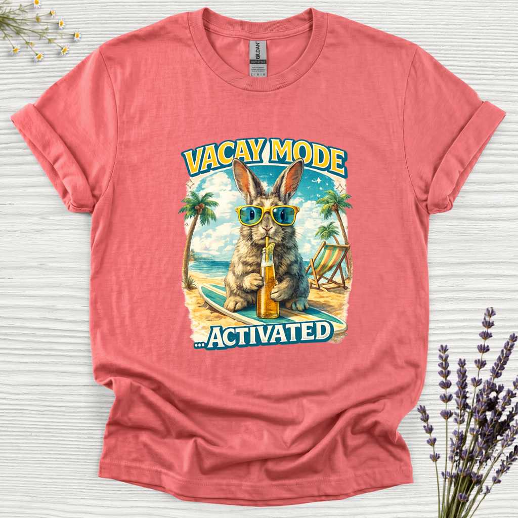 Vacay Mode Activated Beer Rabbit T-Shirt