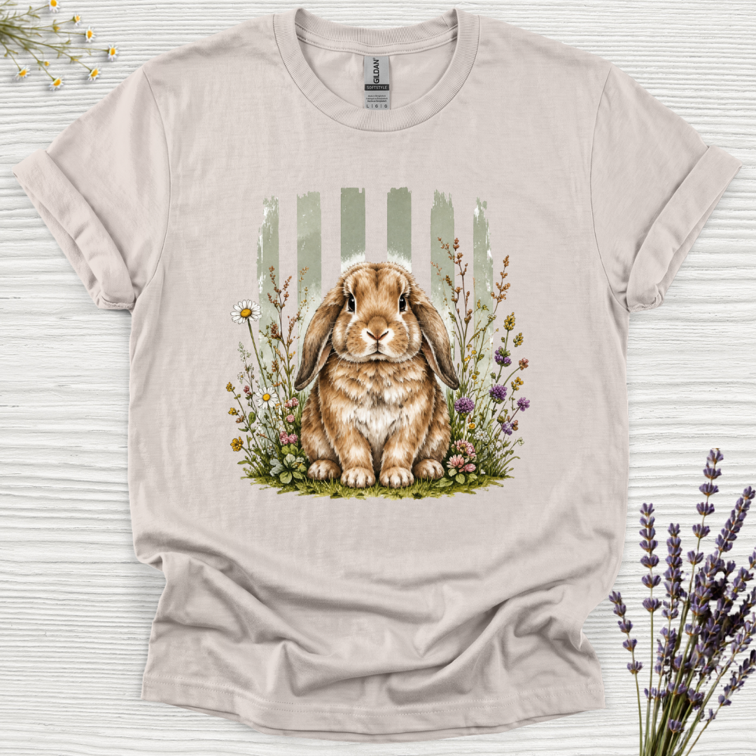 Holland Lop Botanical Stripes T-Shirt
