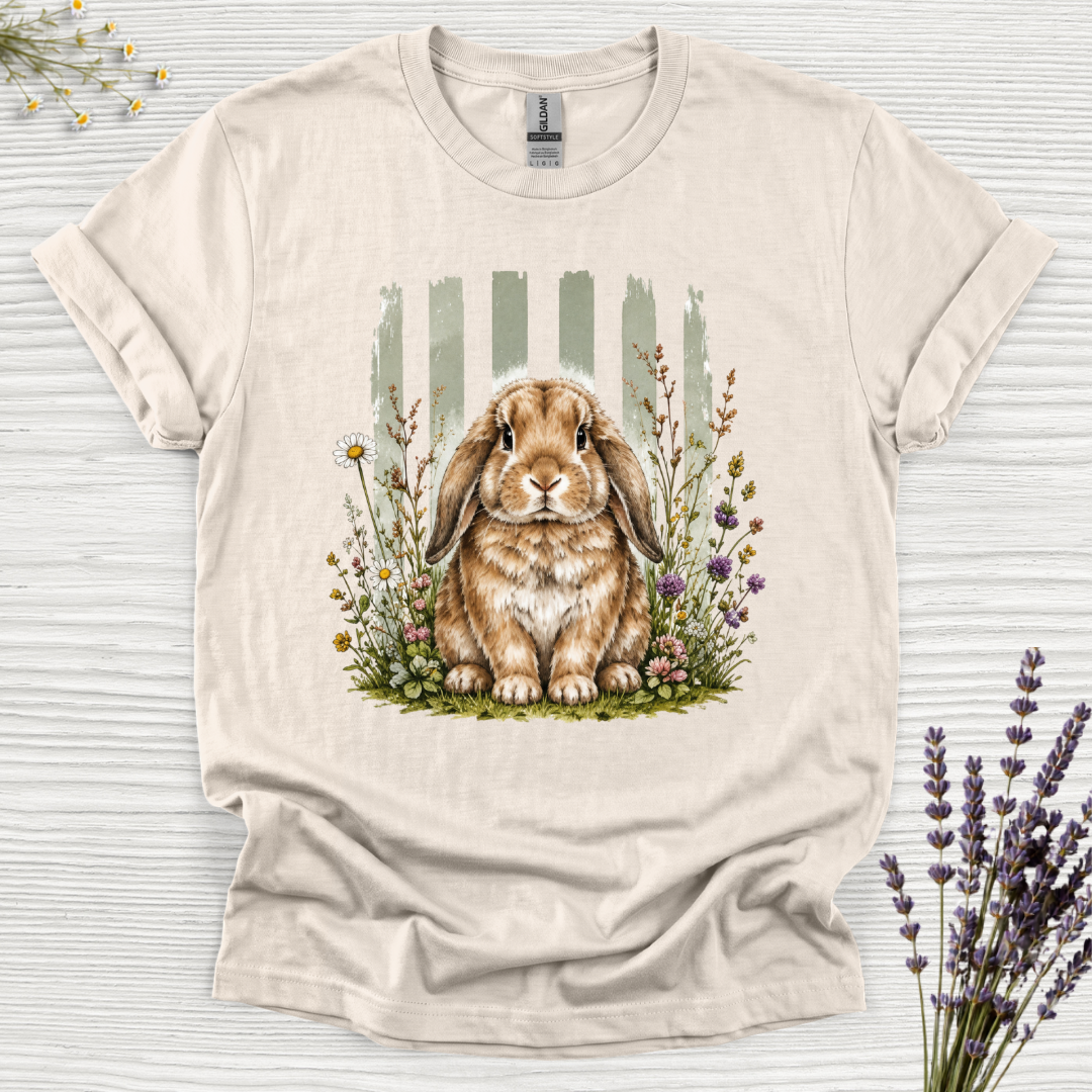 Holland Lop Botanical Stripes T-Shirt