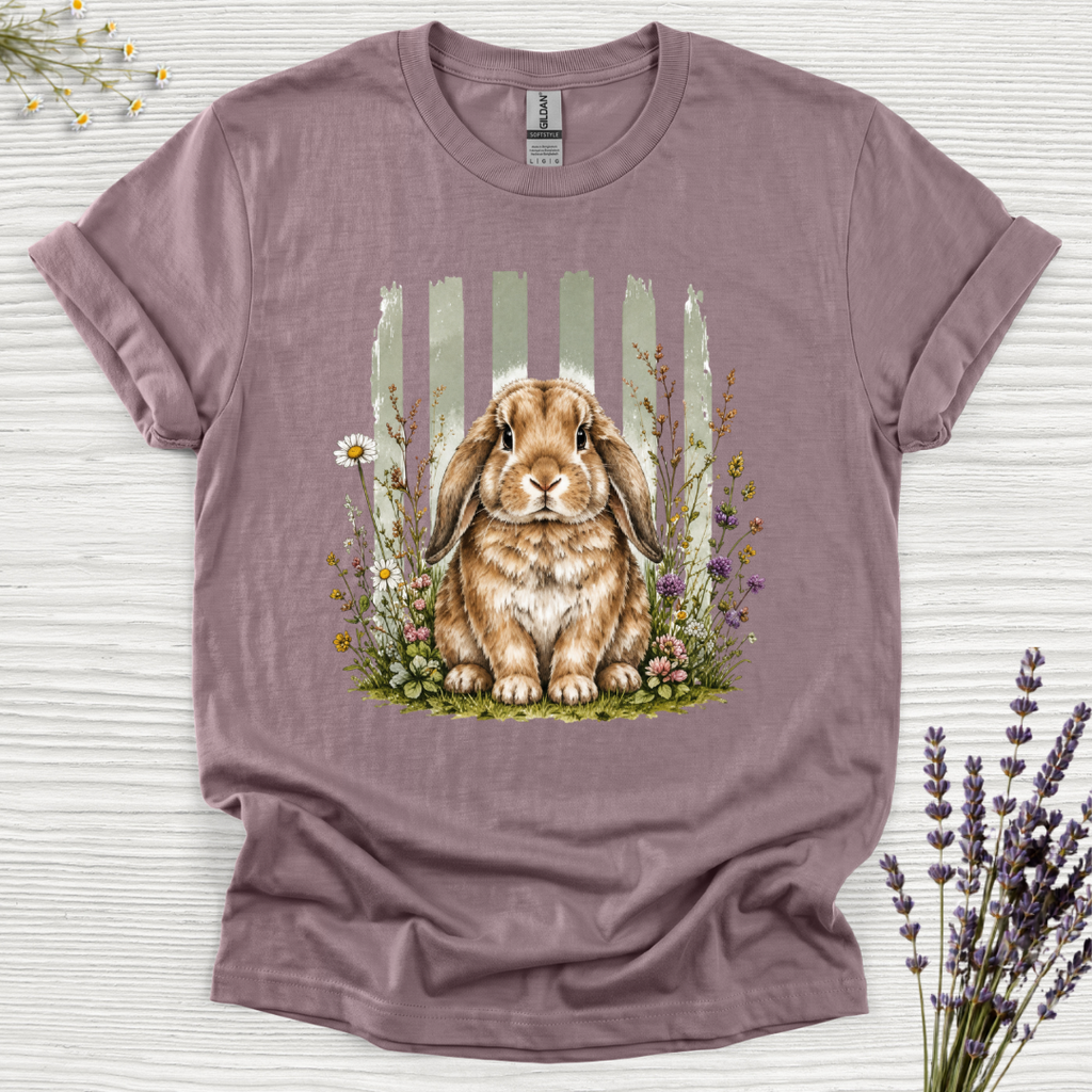 Holland Lop Botanical Stripes T-Shirt