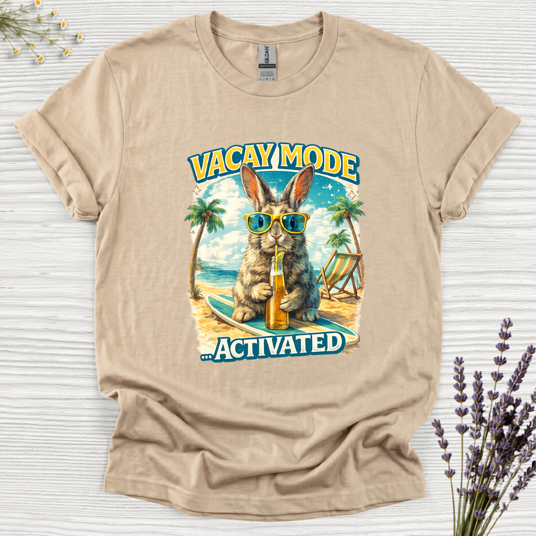 Vacay Mode Activated Beer Rabbit T-Shirt