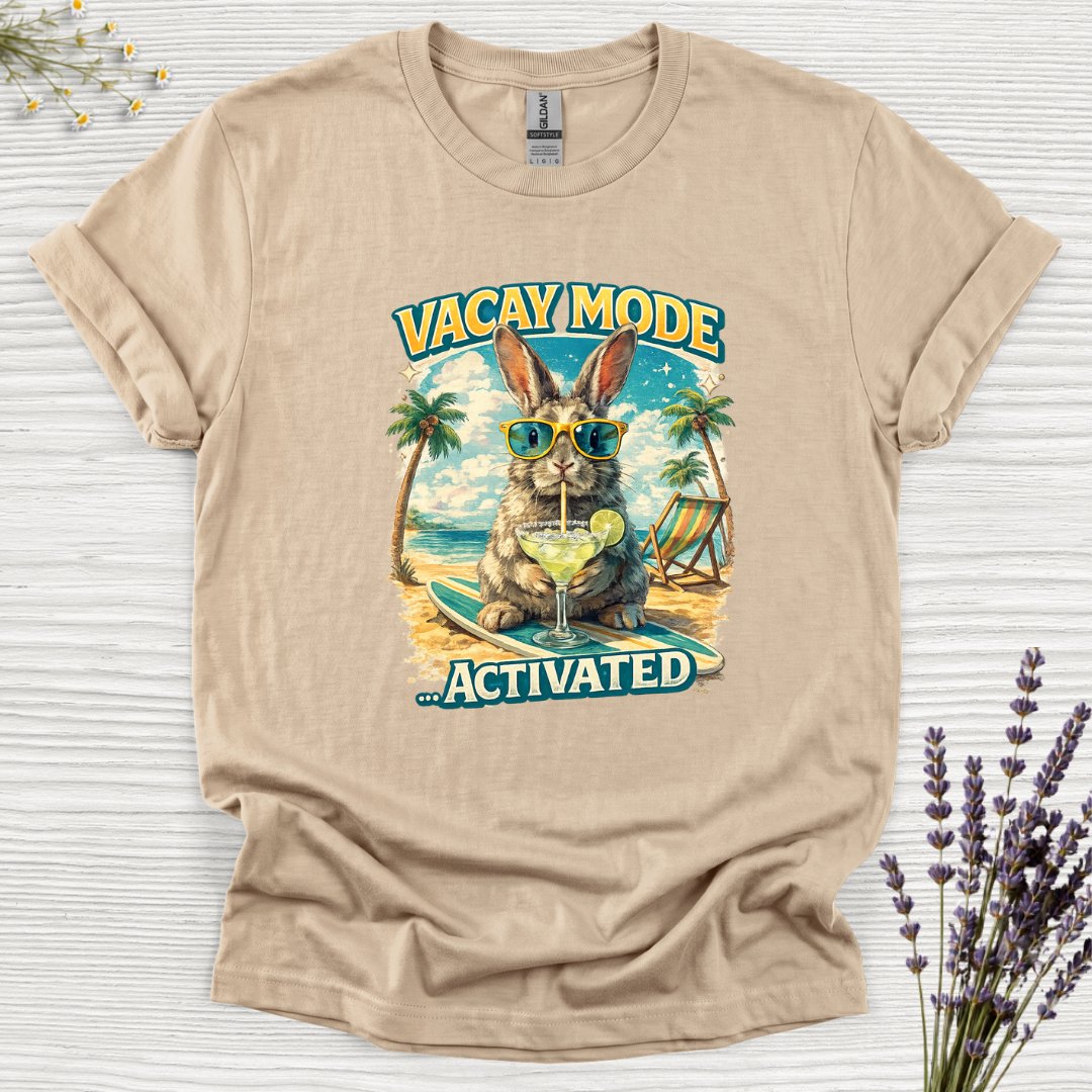 Vacay Mode Activated Margarita Rabbit T-Shirt