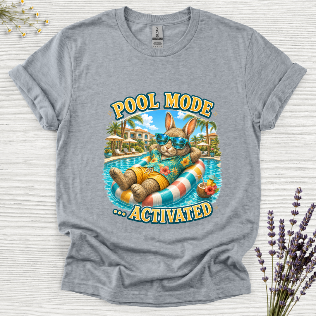Pool Mode Activated  Rabbit T-Shirt