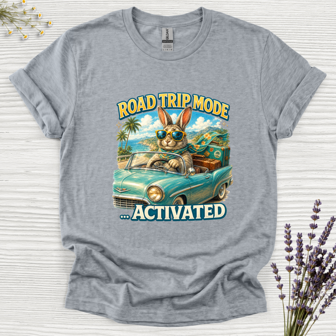 Road Trip Mode Activated Rabbit T-Shirt